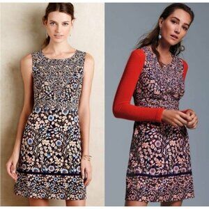 Maeve Anthropologie Brindille Floral Print Sleeveless Sheath Dress Size 10